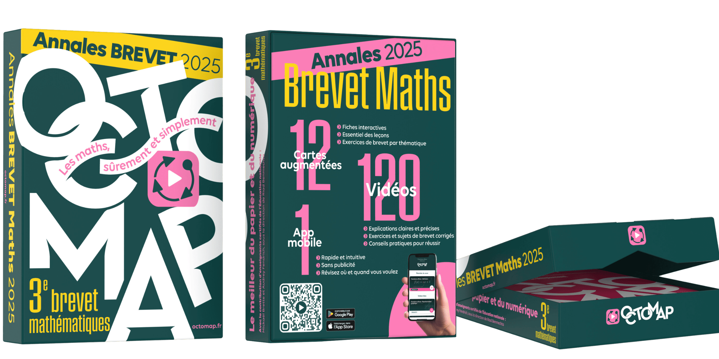Annales brevet de maths 2025 avec OCTOMAP, pour réviser le brevet des collèges